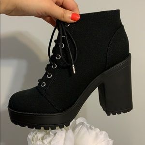 Platform cotton H and M boots